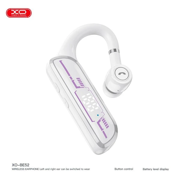 BE52 200mAh Dijital Ekranlı Dokunmatik Bluetooth V5.3 Kulaklık, Profesyonel İş Kulaklığı ürün görseli 1