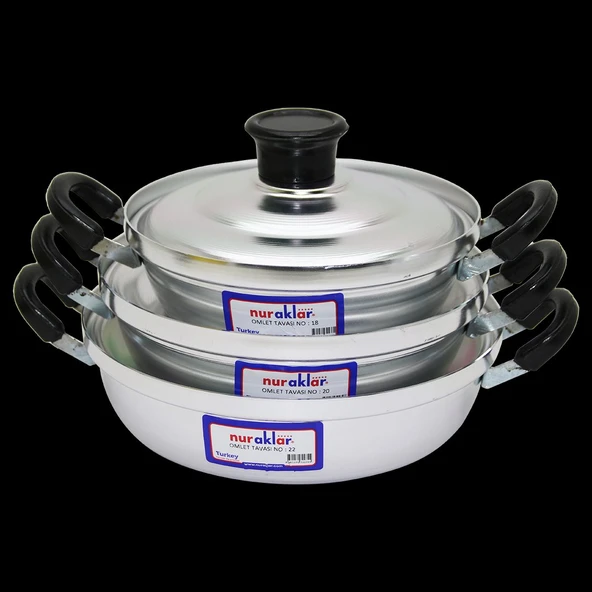 3LÜ ALÜMİNYUM OMLET SET NO-18-20-22 GO53/01749 ürün görseli 1