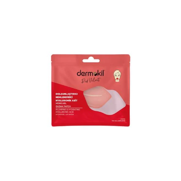 Dermokil Dolgunlaştırıcı, Nemlendirici Hyaluronik Asit Hidrojel Dudak Patch 8 g ürün görseli 1