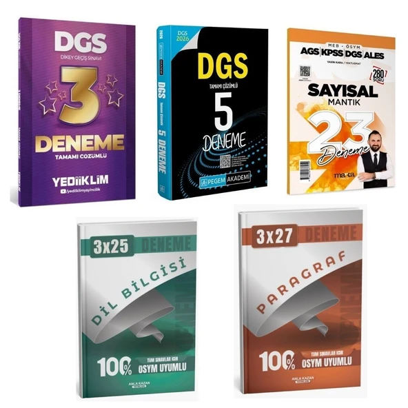 2026 DGS Tamamı Çözümlü Deneme Seti Karma Yayınlar ürün görseli 1