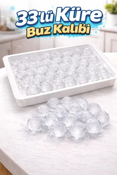 33 LÜ KÜRE BUZ KALIBI - Resim 2