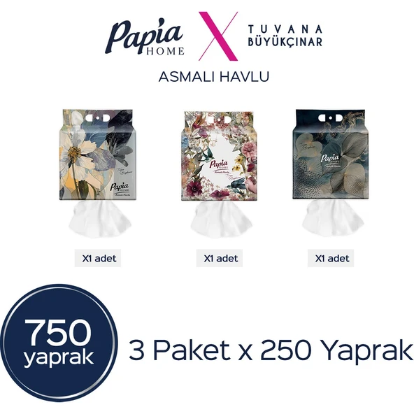 Home Asmalı Havlu 750 Yaprak (3 PAKETX250 Yaprak) ürün görseli 1