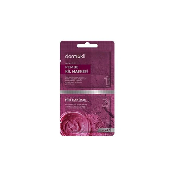 Dermokil Detoks Etkili Pembe Kil Maskesi 2 x 7.5 ml ürün görseli 1