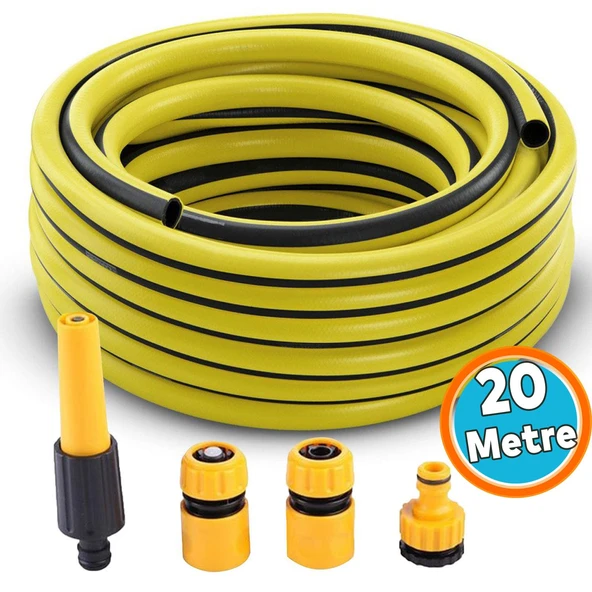 Bahçe Sulama Hortumu 1/2 Termo Plastik Hortum 20 Metre Hortum Seti ürün görseli 1