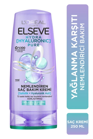 Elseve Saç Kremi Hydra Pure Salisilik Asit içeren Yağlanma Karşıtı Yağlı Saçlar 250 Ml ürün görseli 1
