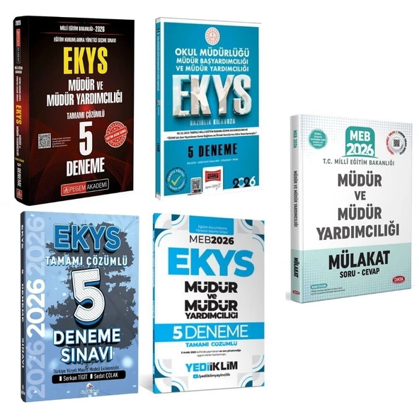 2026 MEB EKYS Müdür ve Müdür Yardımcılığı Karma Deneme Seti + MEB EKYS Mülakat Soru Cevap Seti ürün görseli 1