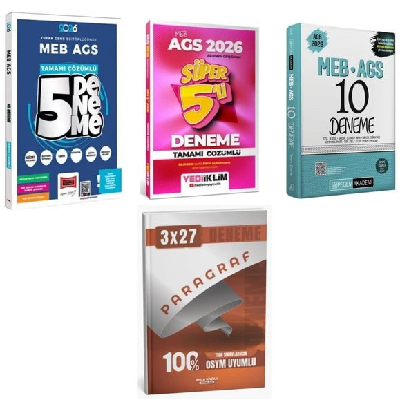 2026 MEB-AGS Tüm Dersler Tamamı Çözümlü Deneme Sınavı Karma Yayınlar Seti ürün görseli 1