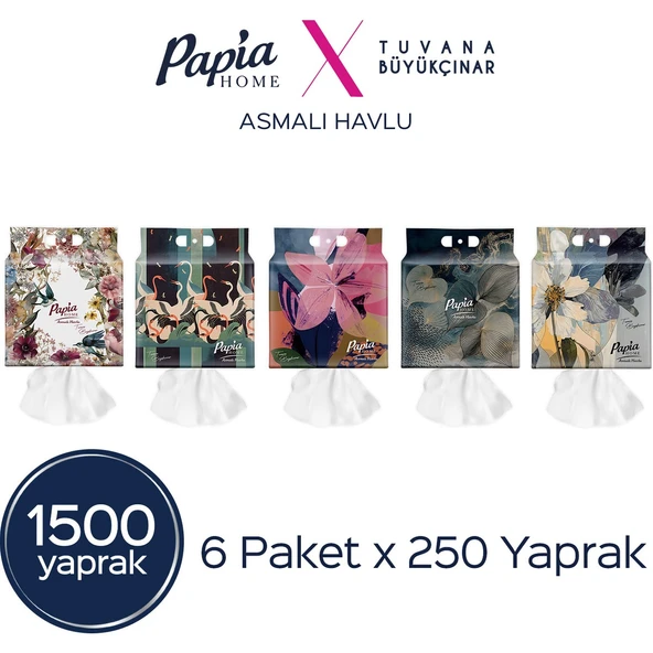 Papia Home Asmalı Havlu (6adet) 1500 Yaprak ürün görseli 1