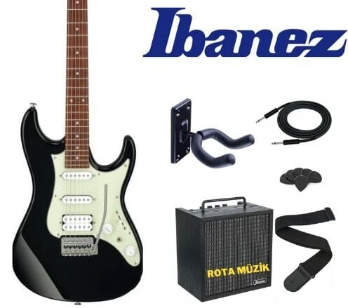 IBANEZ AZES40-BK HSS Trem Black Elektro Gitar Set ürün görseli 1