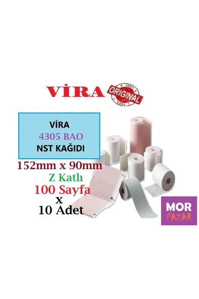 4305 BAO NST KAGIDI 152 mm x 90 mm Z Katlama 100 Sayfa x 10 Adet ürün görseli 1