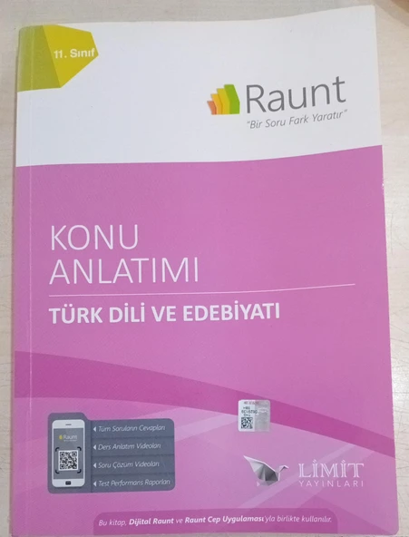 RAUNT 11.SINIF TÜRK DİLİ VE EDEBİYATI KONU ANLATIMI VE SORU ( 342 SAYFA ) ürün görseli 1