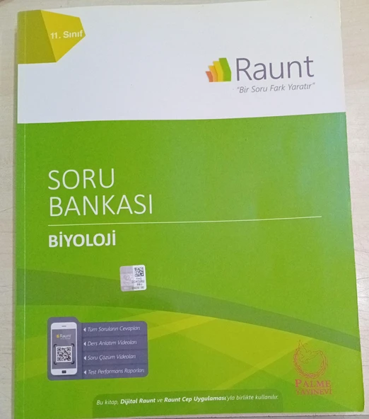 RAUNT 11.SINIF BİYOLOJİ SORU BANKASI (296 SAYFA ) ürün görseli 1