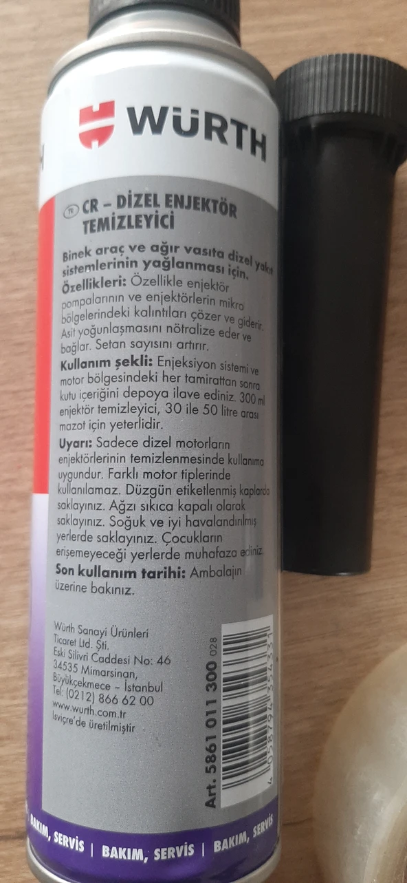 WÜRTH DİZEL ENJEKSİYON TEMİZLEYİCİ - Resim 4