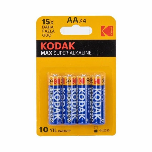 KODAK PİL KALEM ALKALİN MAX SÜPER 4 LÜ CAT 30952867 ST1 2865 2860 ürün görseli 1
