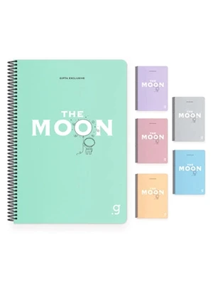 Gıpta Exclusive "The Moon" A4 -PP - Kapak Spiralli Defter Çizgili 80 Yp - Pastel Renkler ürün görseli 1