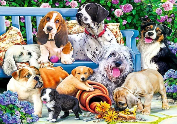Trefl Puzzle Dog In The Garden 1000 Parça ürün görseli 1