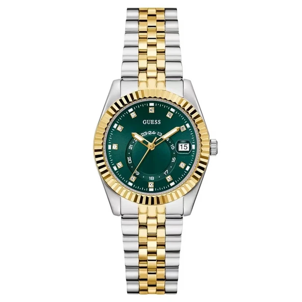 GUESS GUGW0936L3 ALTIN KAPLAMA YEŞİL KADRAN KADIN KOL SAATİ ürün görseli 1