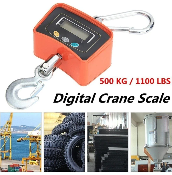 500 kg Vinç Çelik Baskülü / Askılı / Çengelli Vinç Kantarı ürün görseli 1