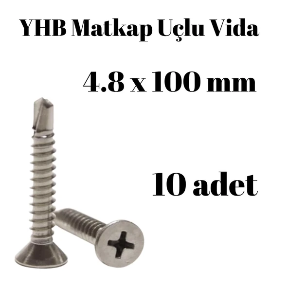 Matkap Uçlu Vida YHB 4.8x100 10'lu Paket ürün görseli 1