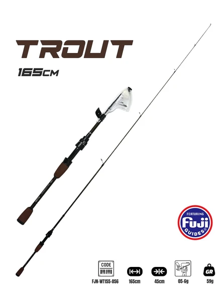 FUJİN TROUT 165CM 05-6GR TELESKOPİK ALABALIK KAMIŞI ürün görseli 1