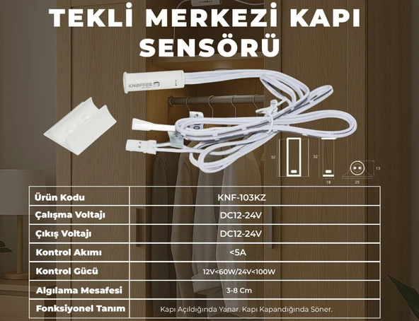 Knoffer Mobilya Dolap Kapak Sensörü - Resim 5