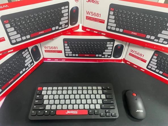 Jedel WS681 Wireles Mini Klavye Mouse Combo 800-1200-1600 DPI 1 AA Battery 3 Million Times Switch ürün görseli 1