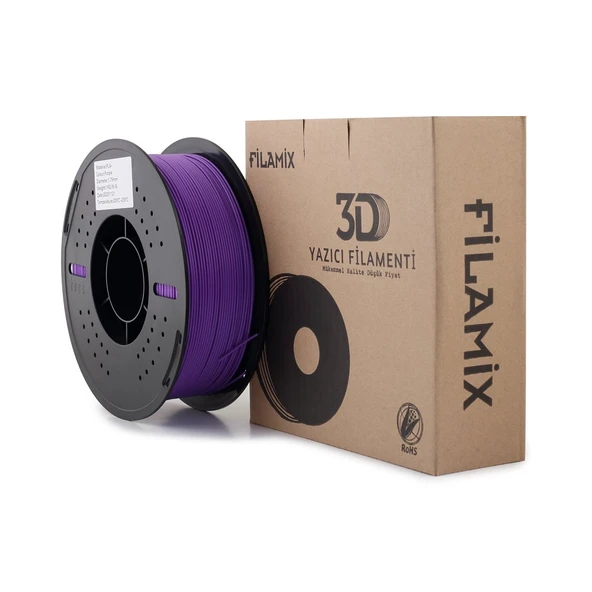 Filamix Pla+ Mor Filament 1.75mm - Plastik Makara - 1 kg ürün görseli 1