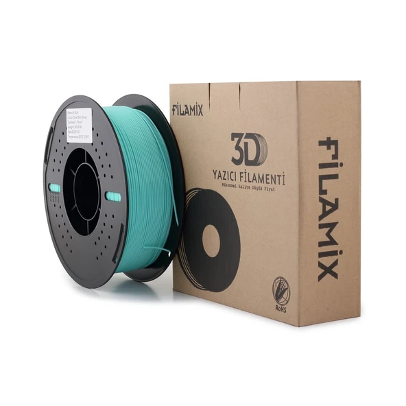 Filamix Pla+ Koyu Nane Yeşili Filament 1.75mm - Plastik Makara - 1 kg ürün görseli 1