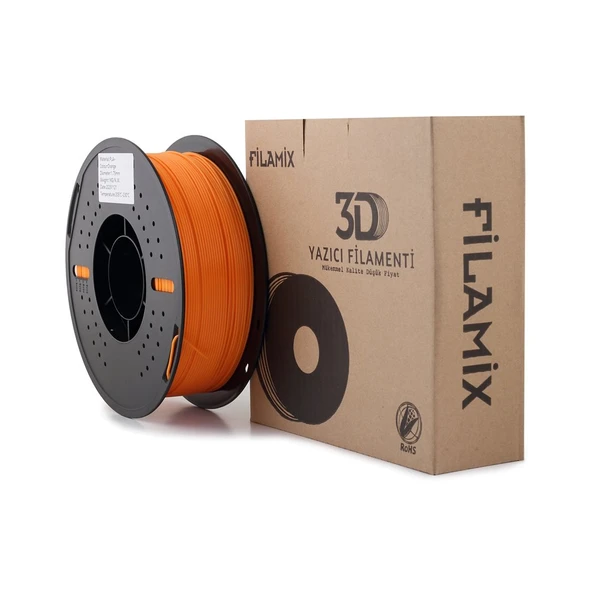 Filamix Pla+ Turuncu Filament 1.75mm - Plastik Makara - 1 kg ürün görseli 1