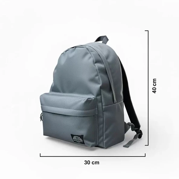 Elegance Gri Unisex Günlük Okul Seyahat Sırt Çantası ürün görseli 1