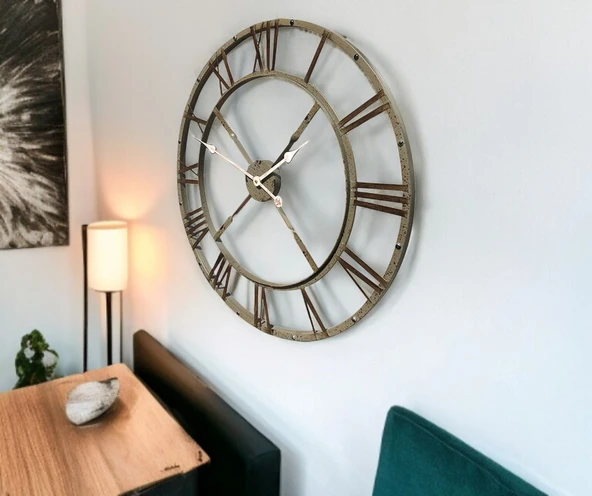 Plentiful Eskitme Stil 73 Cm Duvar Saati - Resim 3