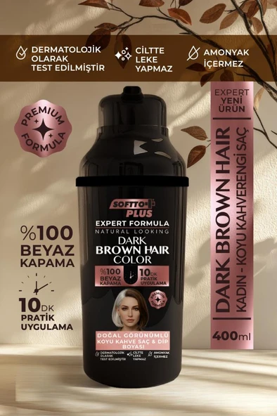 Softto Plus Expert Woman Brown Hair Color Koyu Kahve Kadınlara Özel Doğal Görünüm ürün görseli 1