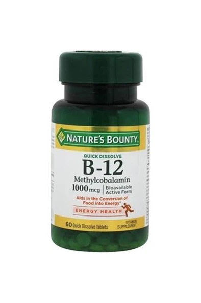 B-12 1000 mcg 60 Dilaltı Tableti ürün görseli 1