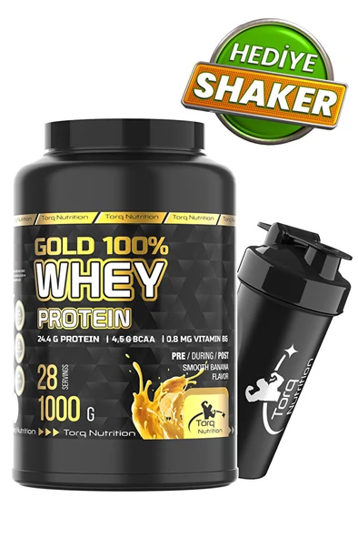 Gold Whey Protein Muz Aromalı 1000 gr ürün görseli 1