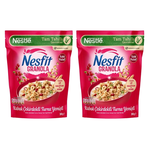 Nestle Nesfit Granola Kabak Çekirdekli Turna Yemişli 300 gr x 2 Adet ürün görseli 1