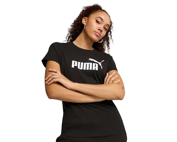 Puma Essentials No. 1 Kadın Siyah Günlük Stil T-Shirt 68237001 ürün görseli 1