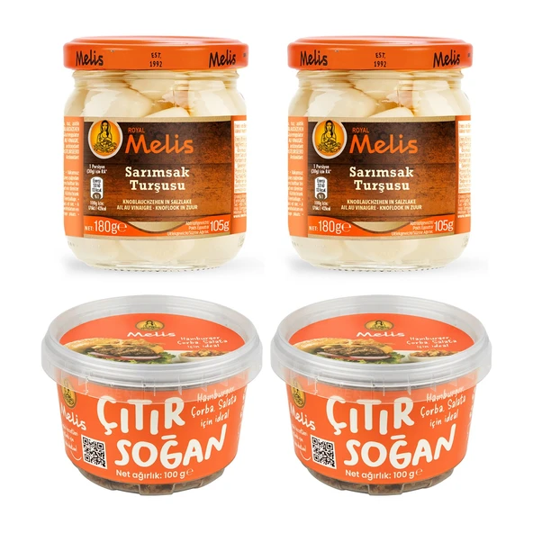 Melis Sarımsak Turşusu 105 gr 2 Adet + Çıtır Soğan 100 gr 2 Adet ürün görseli 1