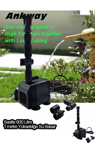 Süs Havuzu Motoru Sump Motor Şelale Motor 1 metre Yüksekliğe Su Yükseltebilir ürün görseli 1