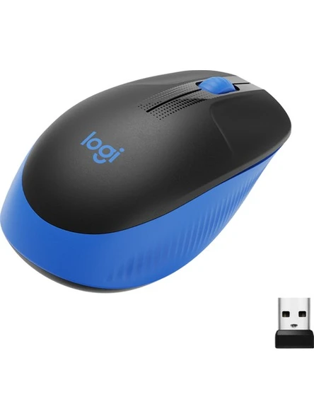 Logitech 910-005909 M191 Mavi Büyük Boy Kablosuz Mouse Optik 1000 Dpı Buton ürün görseli 1