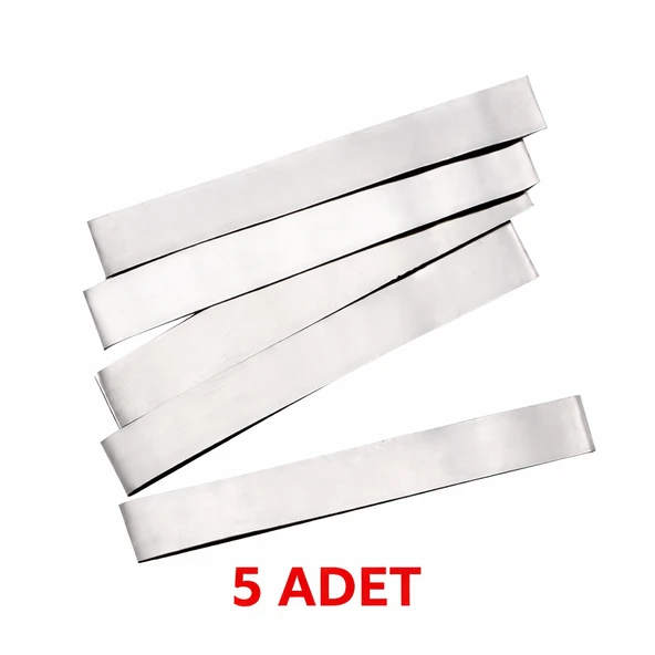 5 Adet Nikel Tel 6mm x 50 mm  Lehimlenebilir Pil Bağlantı Teli 18650 Lion Lityum Batarya %99,96 Saf ürün görseli 1