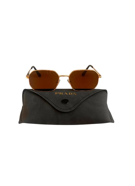 PRADA KAHVERENGİ CAM RENGİ UNISEX GÜNEŞ GÖZLÜĞÜ YENİ SEZON ürün görseli 1