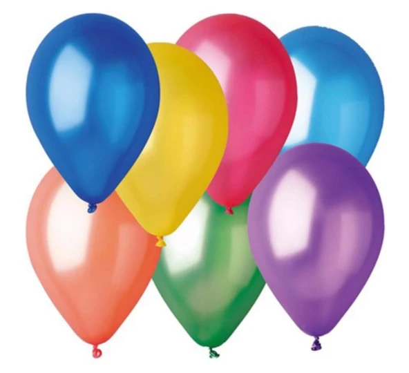Metalik Balon Karışık Renkler 100 lü ürün görseli 1
