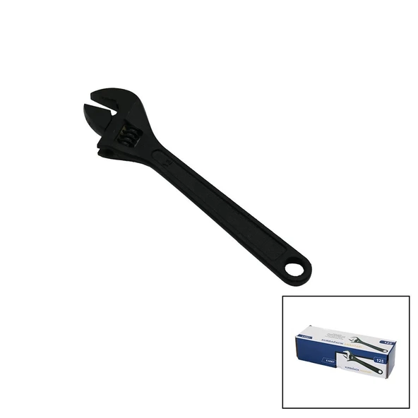 6 ADET SİYAH ÇELİK 12 İNÇ 300MM KURBAĞACIK ANAHTAR CHROME VANADİUM GO53/03178 ürün görseli 1