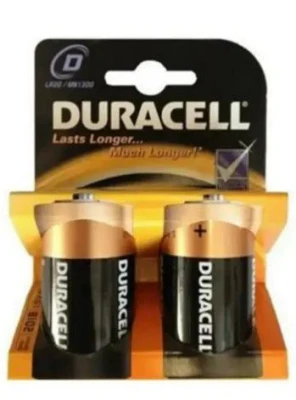 DURACELL LR20 D BÜYÜK  PİL 2Lİ KART (5433) ürün görseli 1