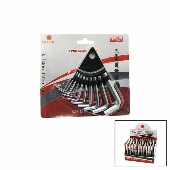 10 PARÇA  KARTLI ALYAN ANAHTAR TAKIM SETİ120MM-NO-1.5-10 GO53/03175 ürün görseli 1