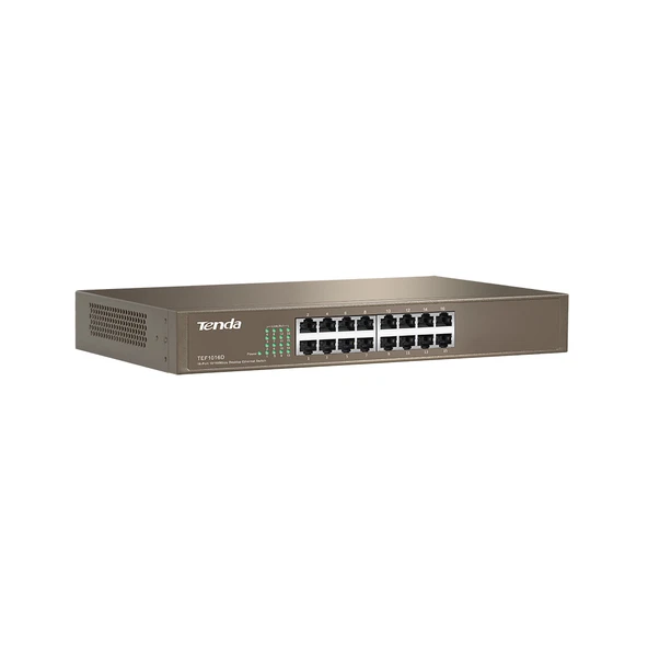 Tef1016D 16 Port 10-100 Mbps Switch Çelik Kasa Rack Mount ürün görseli 1