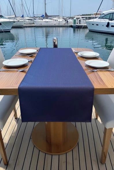 Marin Masa Örtüsü Runner 145x40 Su Geçirmez Outdoor Keten Tekne Bahçe Salon Mutfak ürün görseli 1