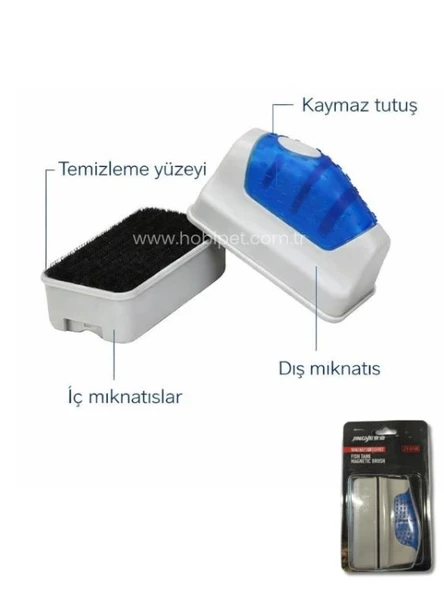 Jingye JY-01M Orta Boy Mıknatıslı Akvaryum Camı Sileceği - Pratik ve Güvenli Temizlik ürün görseli 1