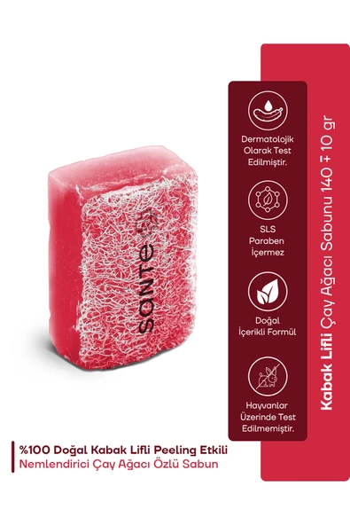Onarıcı Ve Yatıştırıcı Kabak Lifli Çay Ağacı Sabunu 160 gr (EG.ZAMA) ürün görseli 1