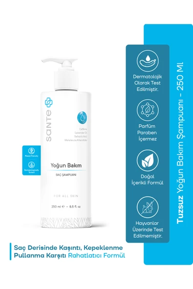 Yağlı Saçlar Için Kepeğe Karşı Tuzsuz Yoğun Bakım Şampuanı 250 ml (E.GZAMA, S.EDEF) ürün görseli 1